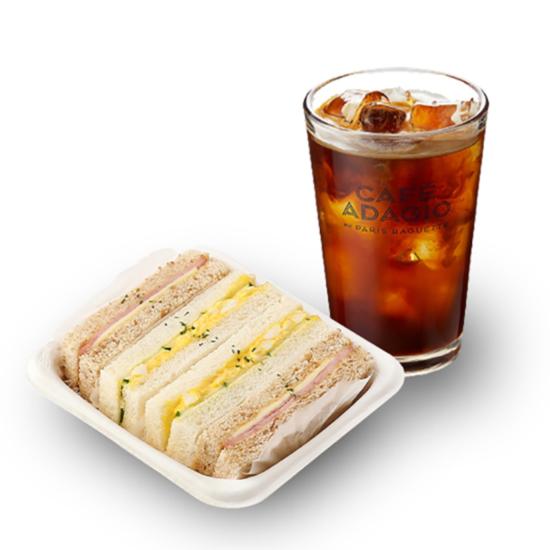 [파리바게뜨] 햄&에그 샌드위치+아메리카노(시그니처)1잔 이미지
