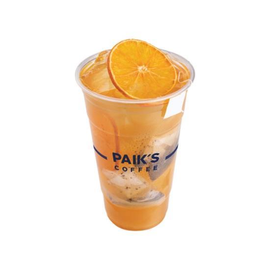 빽다방 오렌지자몽블랙티(ICED)