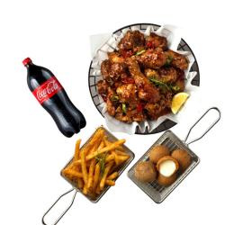 맛초킹+케이준프라이+치즈볼+콜라1.25L