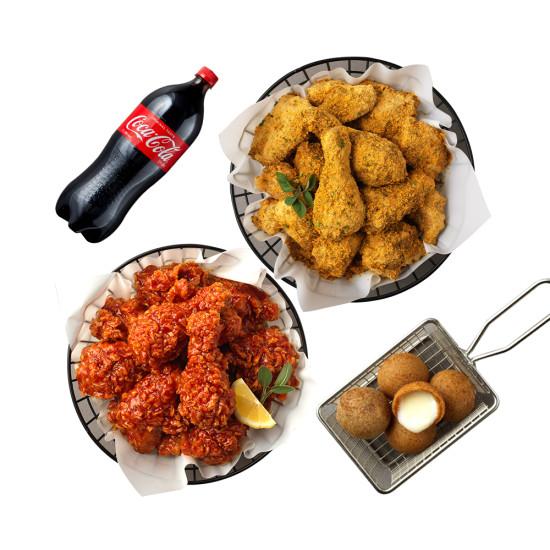 BHC 뿌링클 양념치킨 치즈볼 콜라1.25L