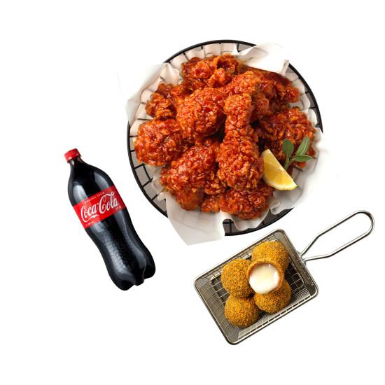 BHC 양념치킨 뿌링치즈볼 콜라1.25L