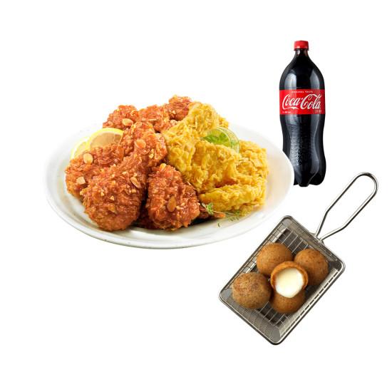 BHC 후라이드반/양념반 치즈볼 콜라1.25L
