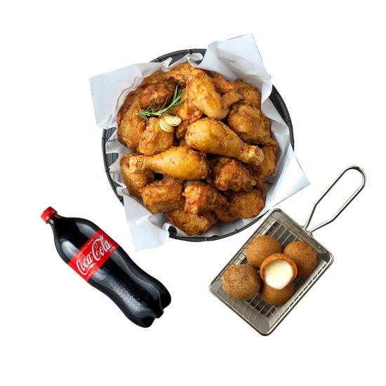 BHC 골드킹+치즈볼+콜라1.25L