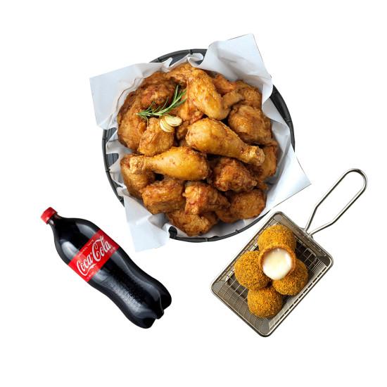 BHC 골드킹+뿌링치즈볼+콜라1.25L