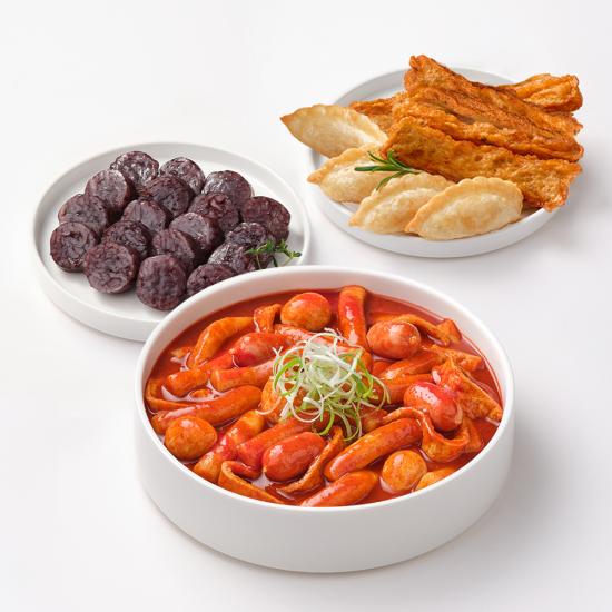 삼첩분식 삼첩떡볶이 튀김어묵4 당면만두4 누드순대