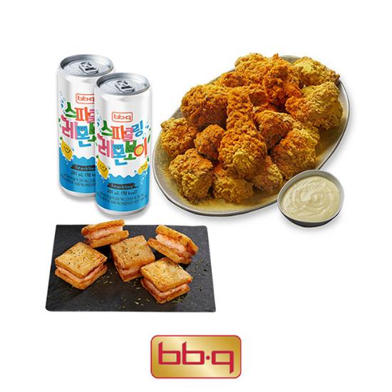 BBQ BBQ 크런치버터치킨+멘보샤+레몬보이2캔