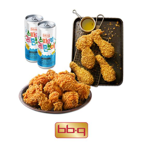 BBQ BBQ 황금올리브닭다리+크리스피반마리+레몬보이2캔