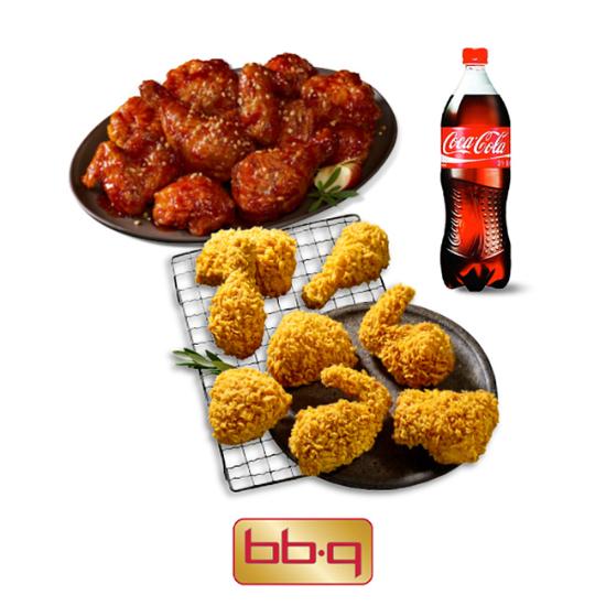 BBQ BBQ 황금올리브치킨+BBQ 양념치킨+콜라1.25L