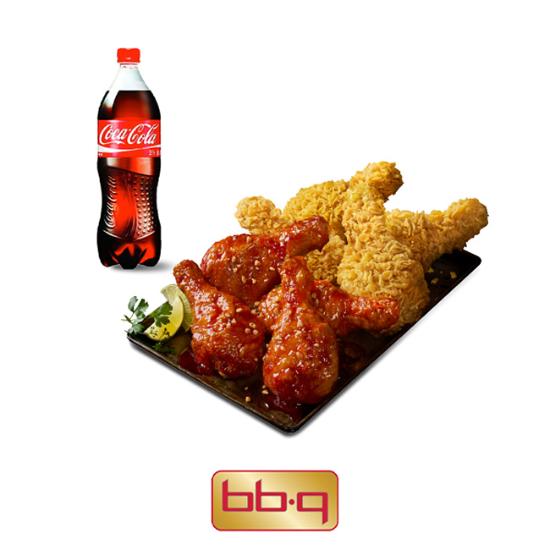 BBQ BBQ 황올반+BBQ양념반(닭다리)+콜라1.25L