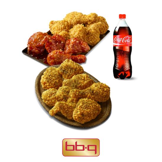 BBQ BBQ 황올반+양념반+블랙페퍼반+콜라1.25L