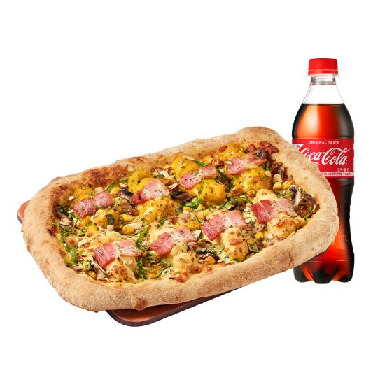 피자알볼로 단고통밀도우피자 L 코카콜라 500ml