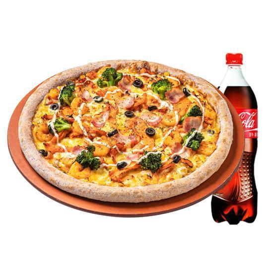피자알볼로 쉬림프n핫치킨피자 L 코카콜라 1.25L