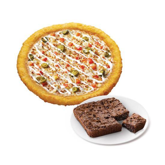 치즈롤 스파이시 치킨 랜치(L)+더블 초코칩 브라우니