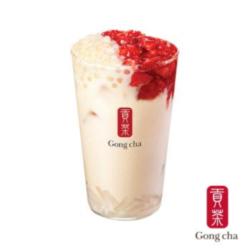 미니펄 딸기 밀크티