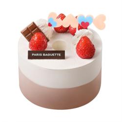 LOVE 초코바닐라 마블쉬폰케이크(데코픽포함)