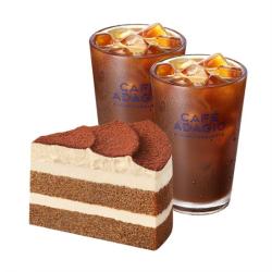 파리바게뜨 티라미수케이크(조각)+아이스 아메리카노 2잔