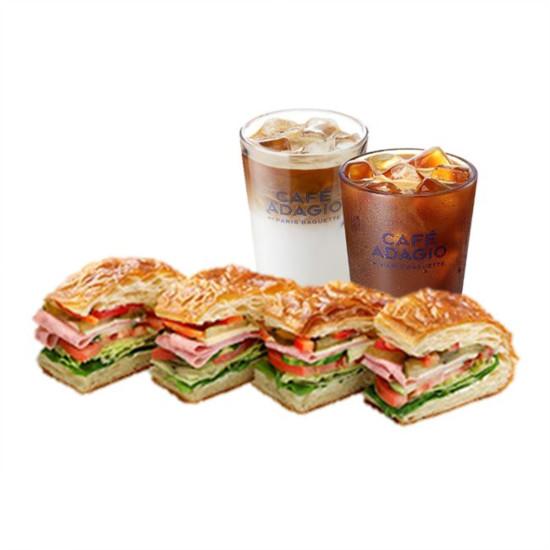 파리바게뜨 런치 샌드위치+아이스 아메리카노+아이스 카페라떼