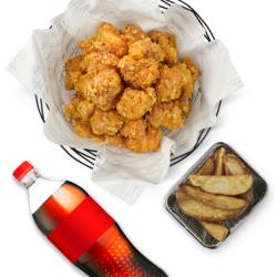 허니옥수수순살+콜라1.25L+웨지감자