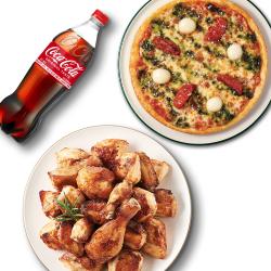 오리지널+바질토마토피자(8인치)+콜라1.25L