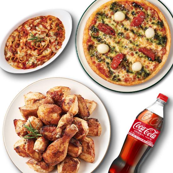 오리지널+바질토마토피자(8인치)+볼로네제+콜라1.25L