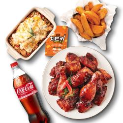 볼케이노+볼케이노치밥+매콤치즈 웨지감자+콜라1.25L
