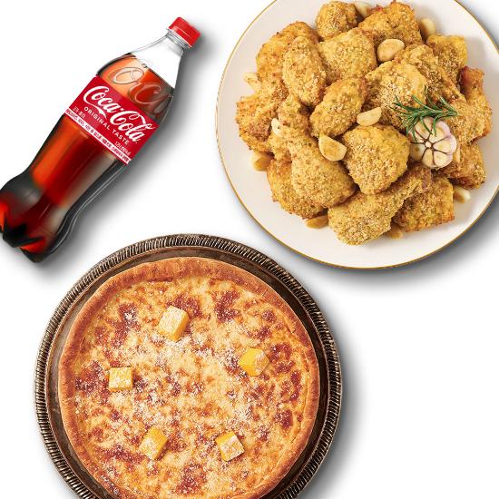 남해마늘바사삭+시카고피자+콜라1.25L