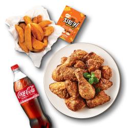 고추바사삭+매콤치즈 웨지감자+콜라1.25L