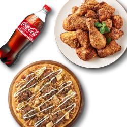 고추바사삭+갈비천왕 플러스 피자+콜라1.25L