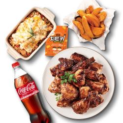 갈비천왕+갈비천왕치밥+매콤치즈 웨지감자+콜라1.25L