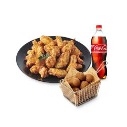 씬 후라이드 윙콤보+블랙치즈볼(5구)+콜라 1.25L