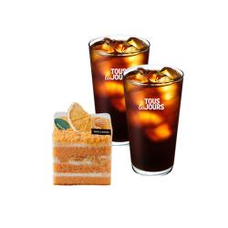 쁘띠한라봉&오렌지케이크(조각)+아이스 아메리카노2잔
