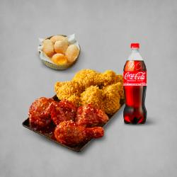 황올반+BBQ양념반+황금알치즈볼+콜라1.25L