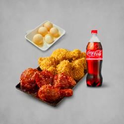 황올반+BBQ양념반+크림치즈볼+콜라1.25L