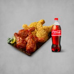 황올반+BBQ양념반(닭다리)+콜라1.25L