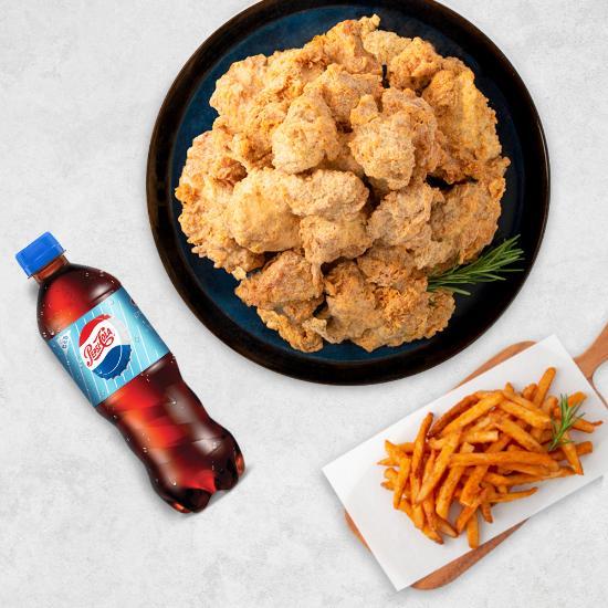 순살스노윙치킨(치즈)+콜라(1.25L)+감자