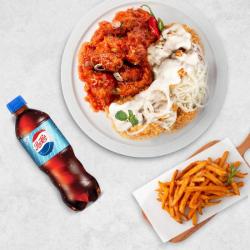 순살크리미언반핫블링반+콜라(1.25L)+감자