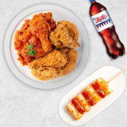양념반후라이드반+네네소떡+콜라(1.25L)