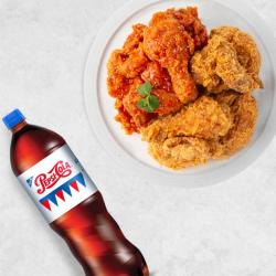 양념반후라이드반+콜라(1.25L)