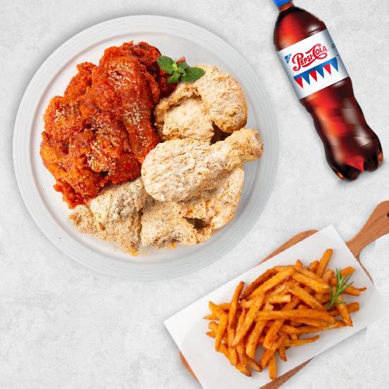 치즈스노윙반쇼킹핫반+콜라(1.25L)+감자