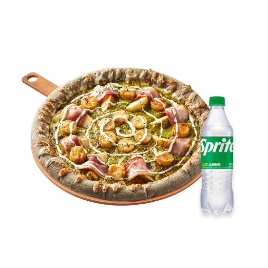 바질버터관자피자 M + 스프라이트 500ml