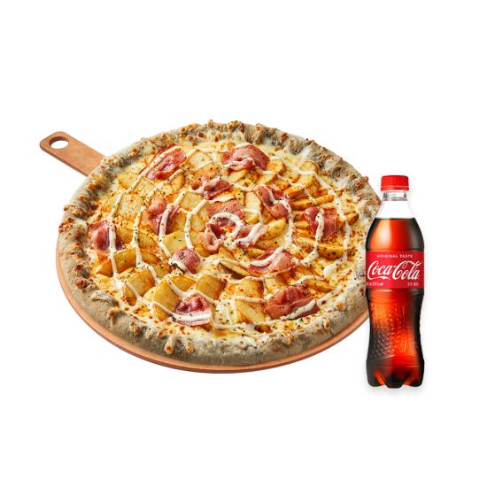 베이컨포테마요피자 M + 콜라 500 ml