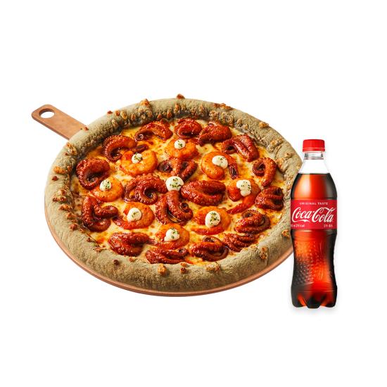매콤쭈새피자M + 콜라 500ml