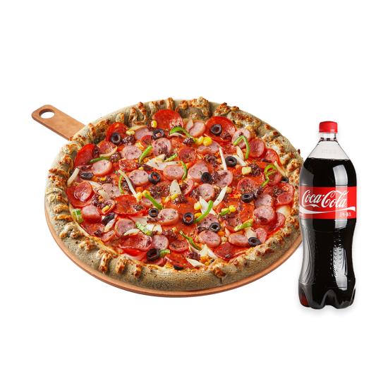메가콤비네이션피자 L + 콜라 1.25L