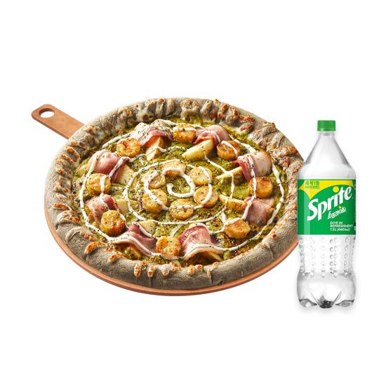 바질버터관자피자 L + 스프라이트 1.5L