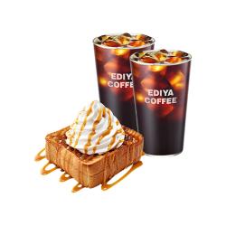 [이디야커피] 허니 카라멜 브레드+아메리카노 (L) 2잔