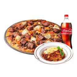 와일드 와일드 웨스트 스테이크 피자(오리지널) L + 뉴치볼 + 콜라 1.25L