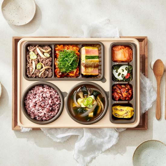 [건강집밥] 버섯소불고기 깻잎제육 한상
