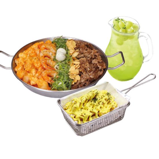 [청년다방] 차새대떡볶이(2인) + 버터갈릭감자튀김 + 통큰에이드