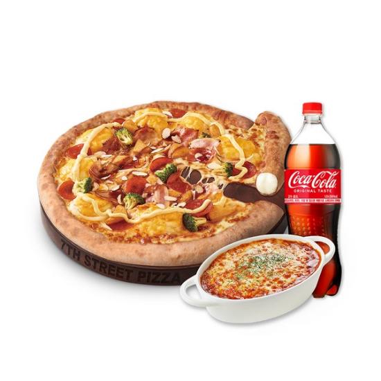 [7번가피자] 체다골드포테이토 치즈링 L+오븐스파게티+콜라1.25L