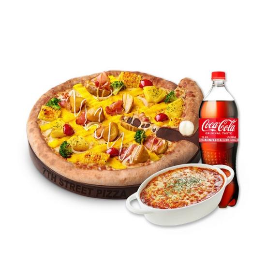 [7번가피자] 고구마 치즈링 L+오븐스파게티+콜라1.25L